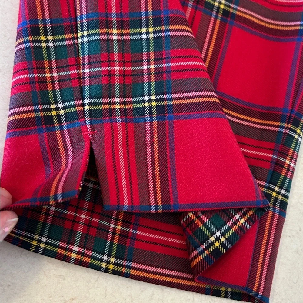 Talbots Slim Hampshire Ankle Pants Size 16 NWOT Classic Tartan Red Plaid Pattern - Picture 15 of 15